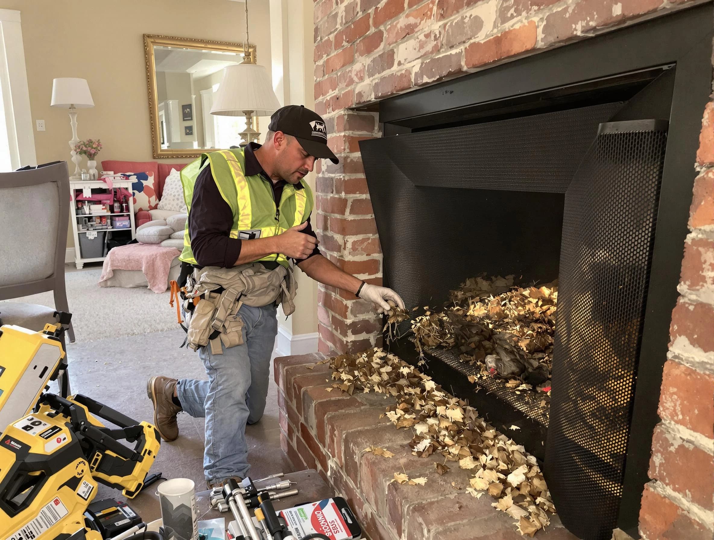 Safe screening installation by Laurel Chimney Sweep in Laurel, VA