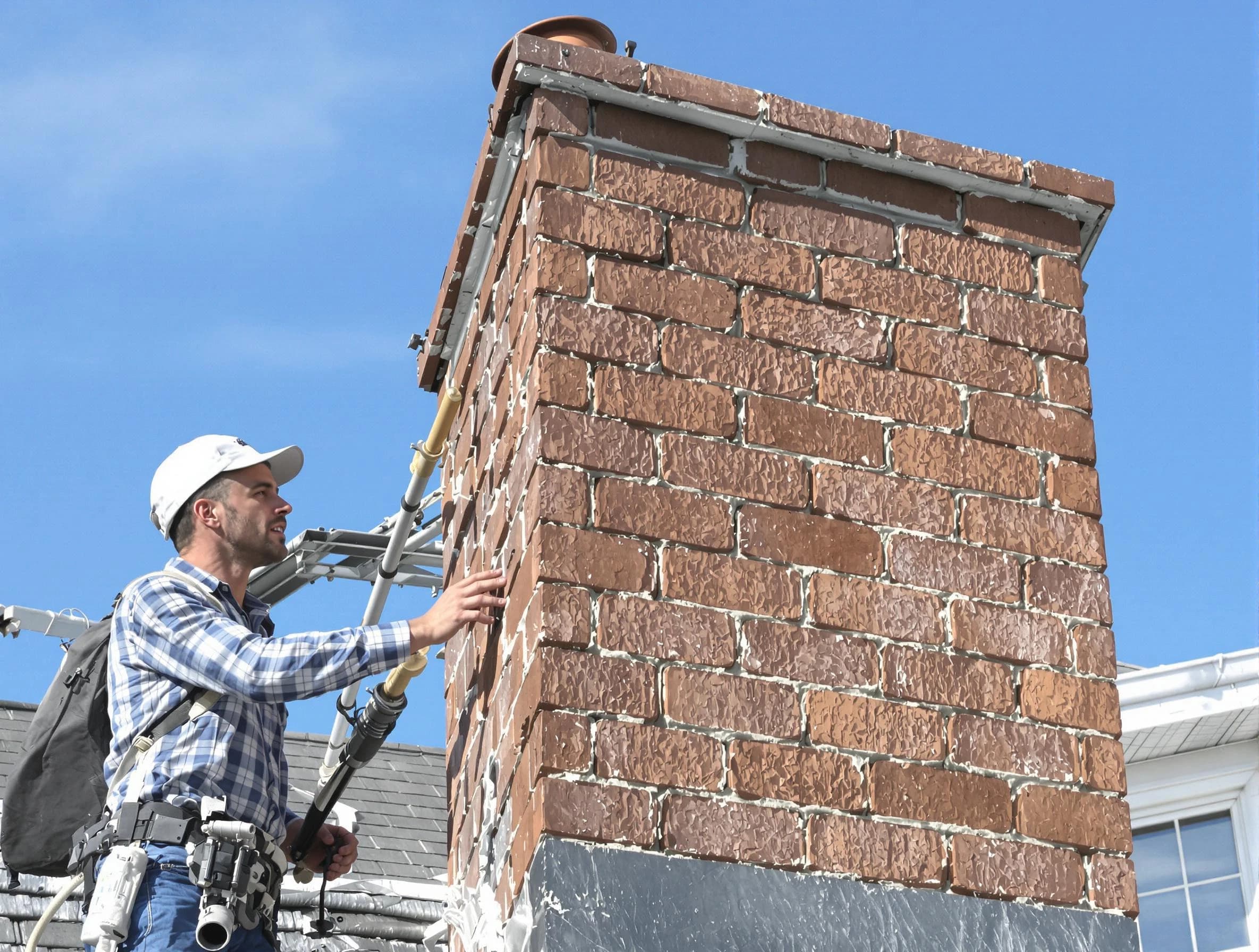 Brickwork for a chimney rebuild by Laurel Chimney Sweep in Laurel, VA