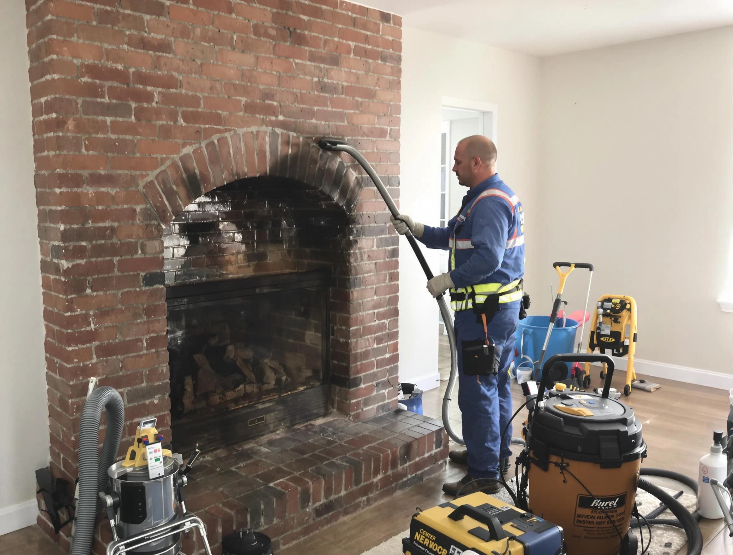 Laurel Chimney Sweep expert performing detailed chimney sweep in Laurel, VA