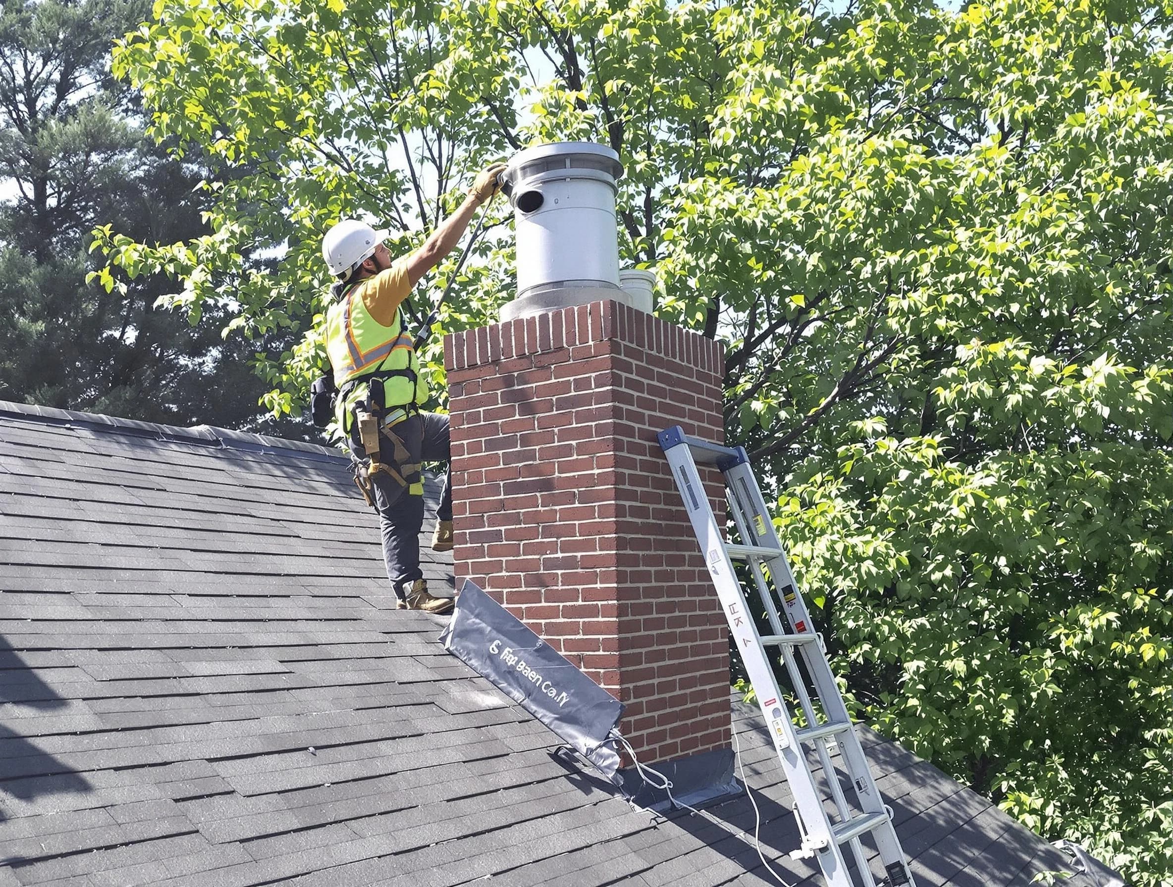 Chimney liner inspection by Laurel Chimney Sweep in Laurel, VA