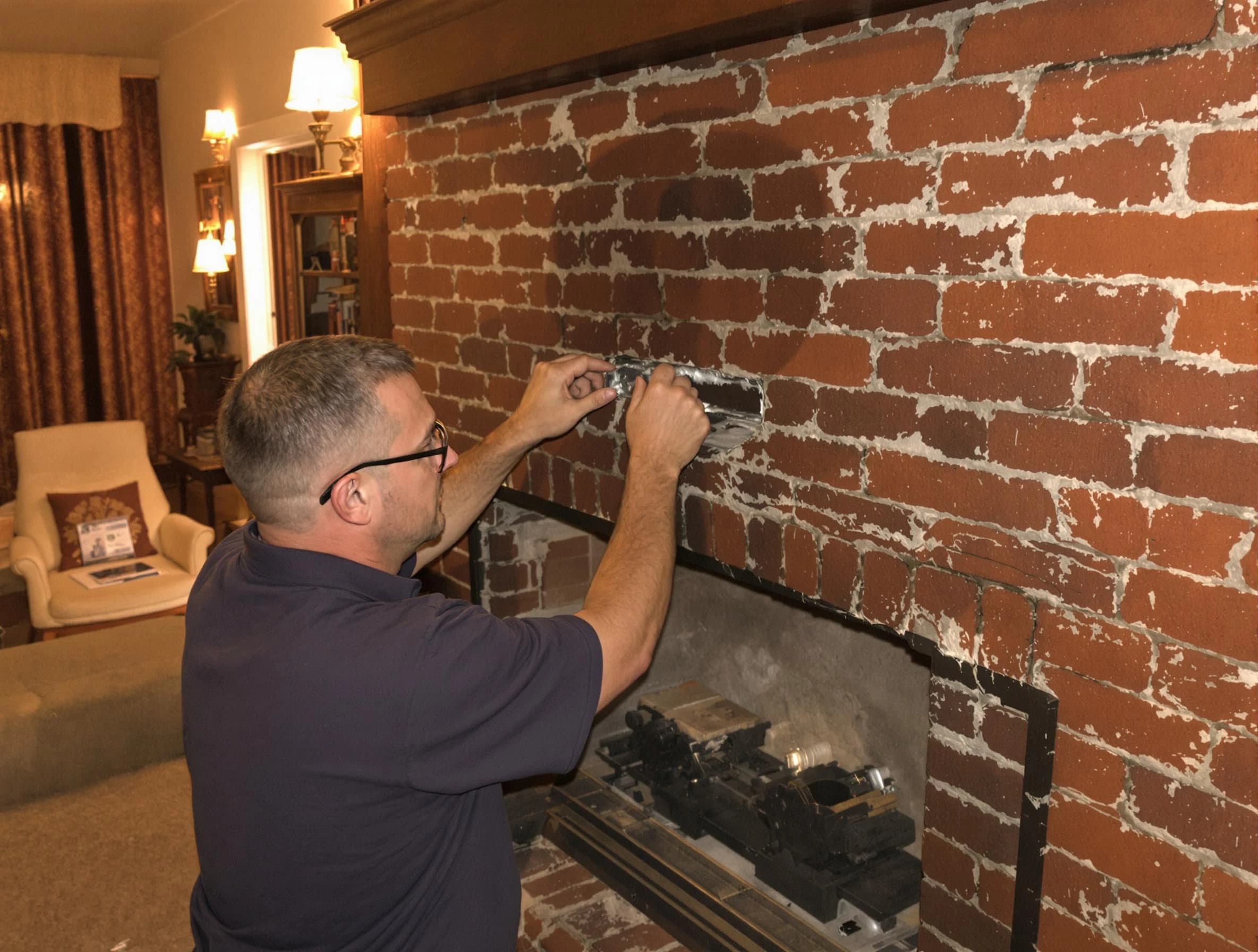 Laurel Chimney Sweep expert fixing a fireplace in Laurel, VA
