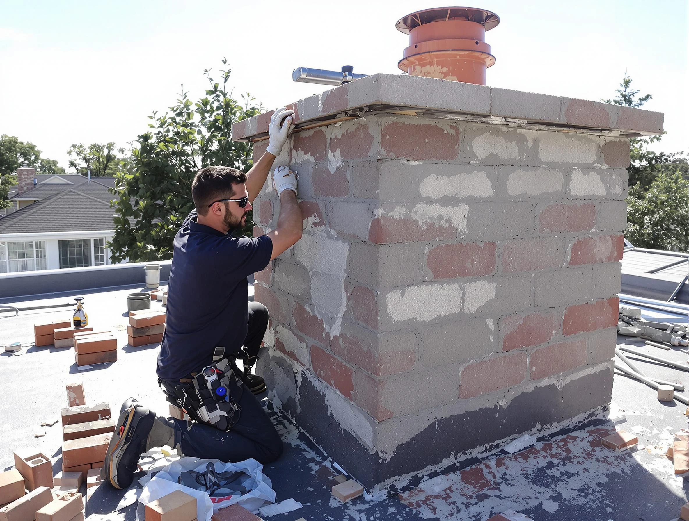 Advanced chimney repair process by Laurel Chimney Sweep in Laurel, VA