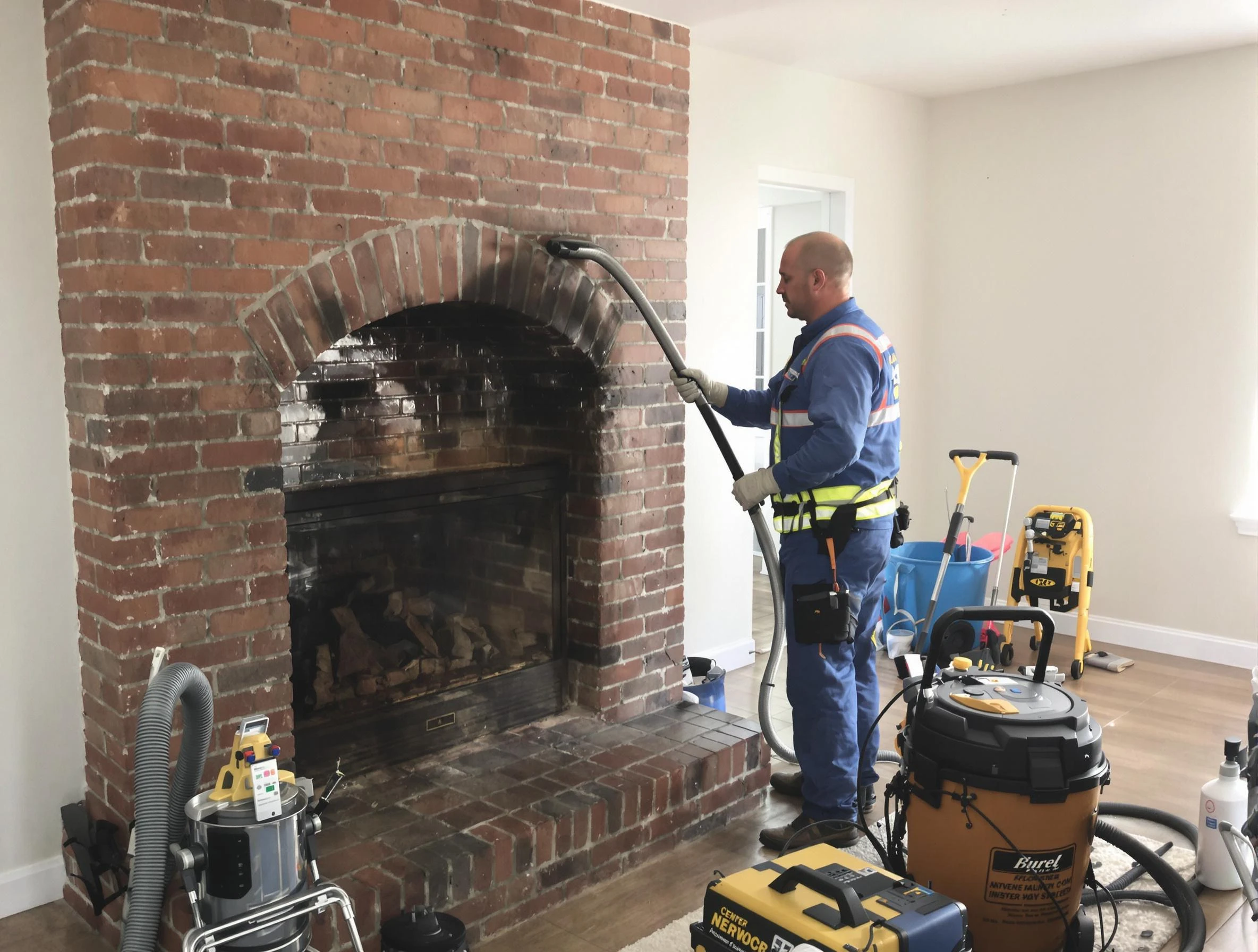 Laurel Chimney Sweep expert performing detailed chimney sweep in Laurel, VA